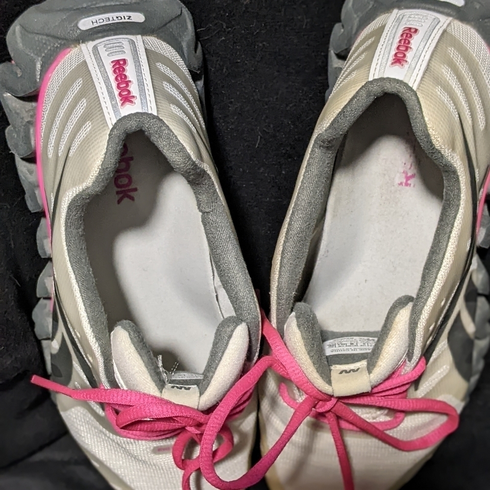 Reebok Zig Shark Pink/White Women's sz 7.5​​​​ - Picture 6 of 7